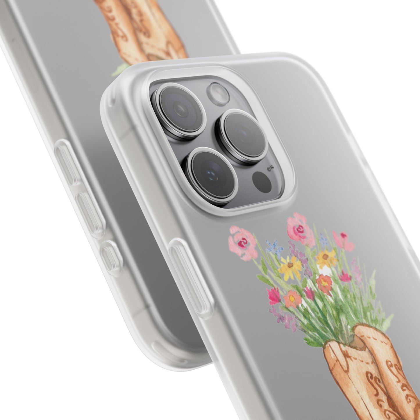 Decorative Flexi Phone Cases Wildflower Boots