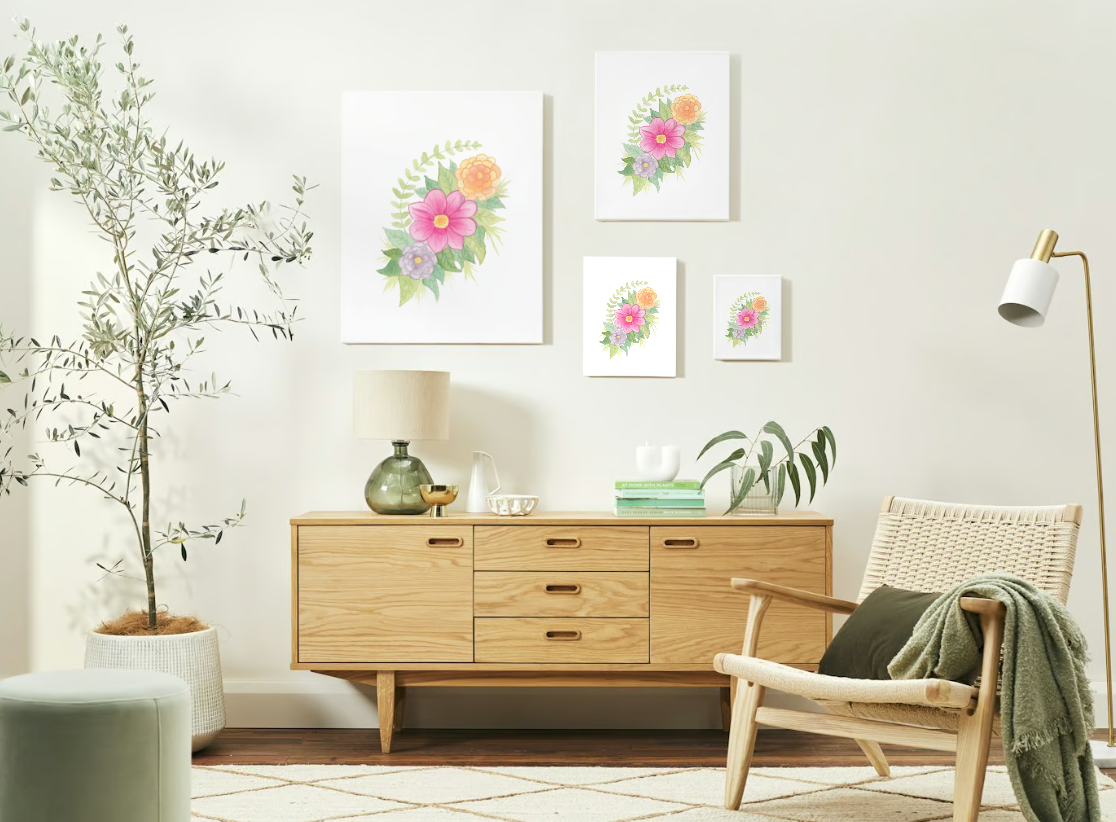 Home Decor Floral Design Art Print