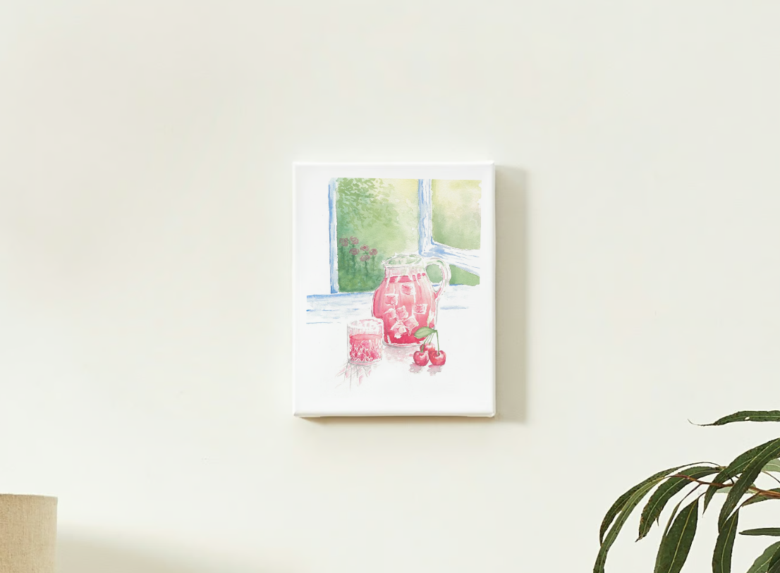 Home Decor Summer Cherry Lemonade Art Print