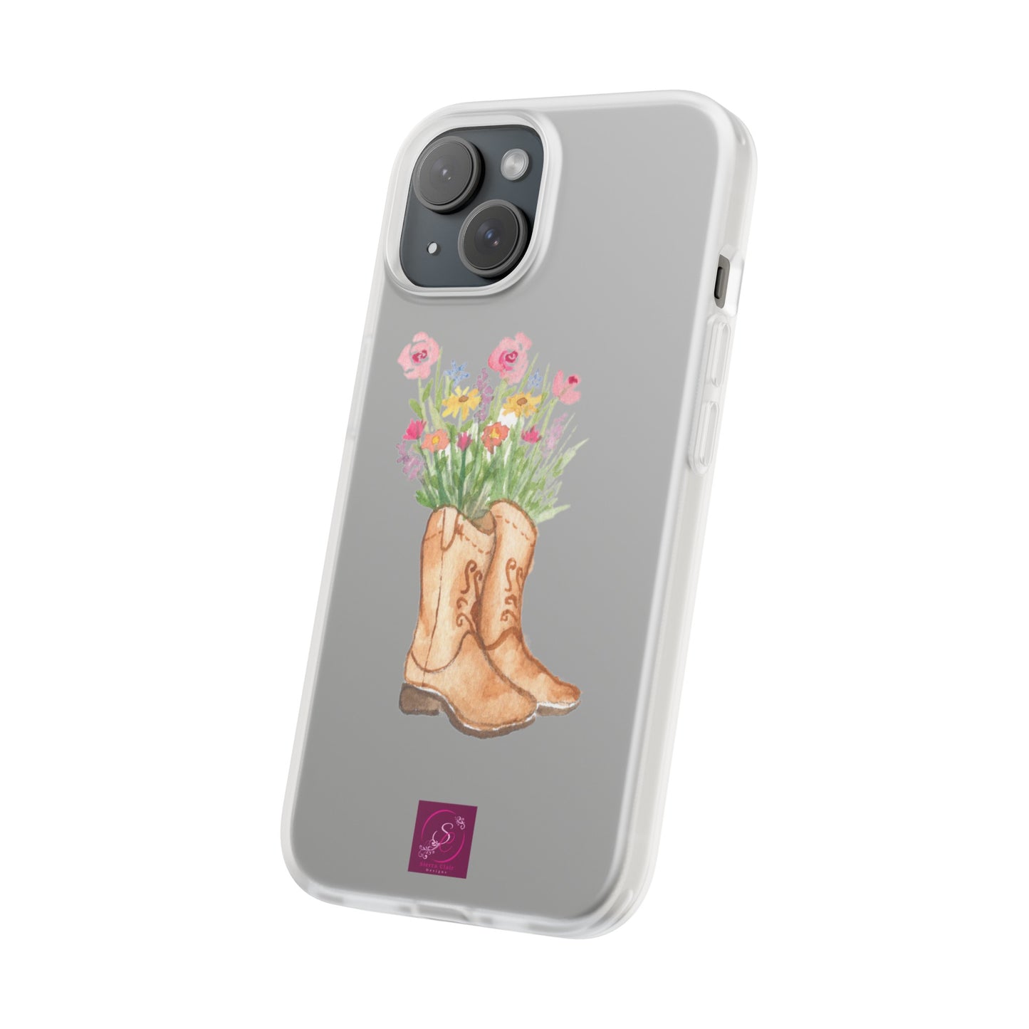 Decorative Flexi Phone Cases Wildflower Boots
