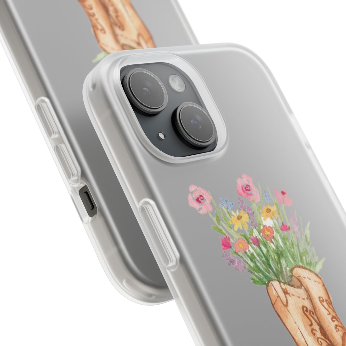 Decorative Flexi Phone Cases Wildflower Boots