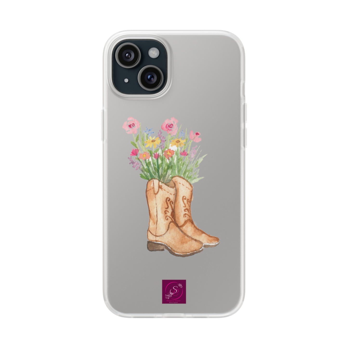 Decorative Flexi Phone Cases Wildflower Boots
