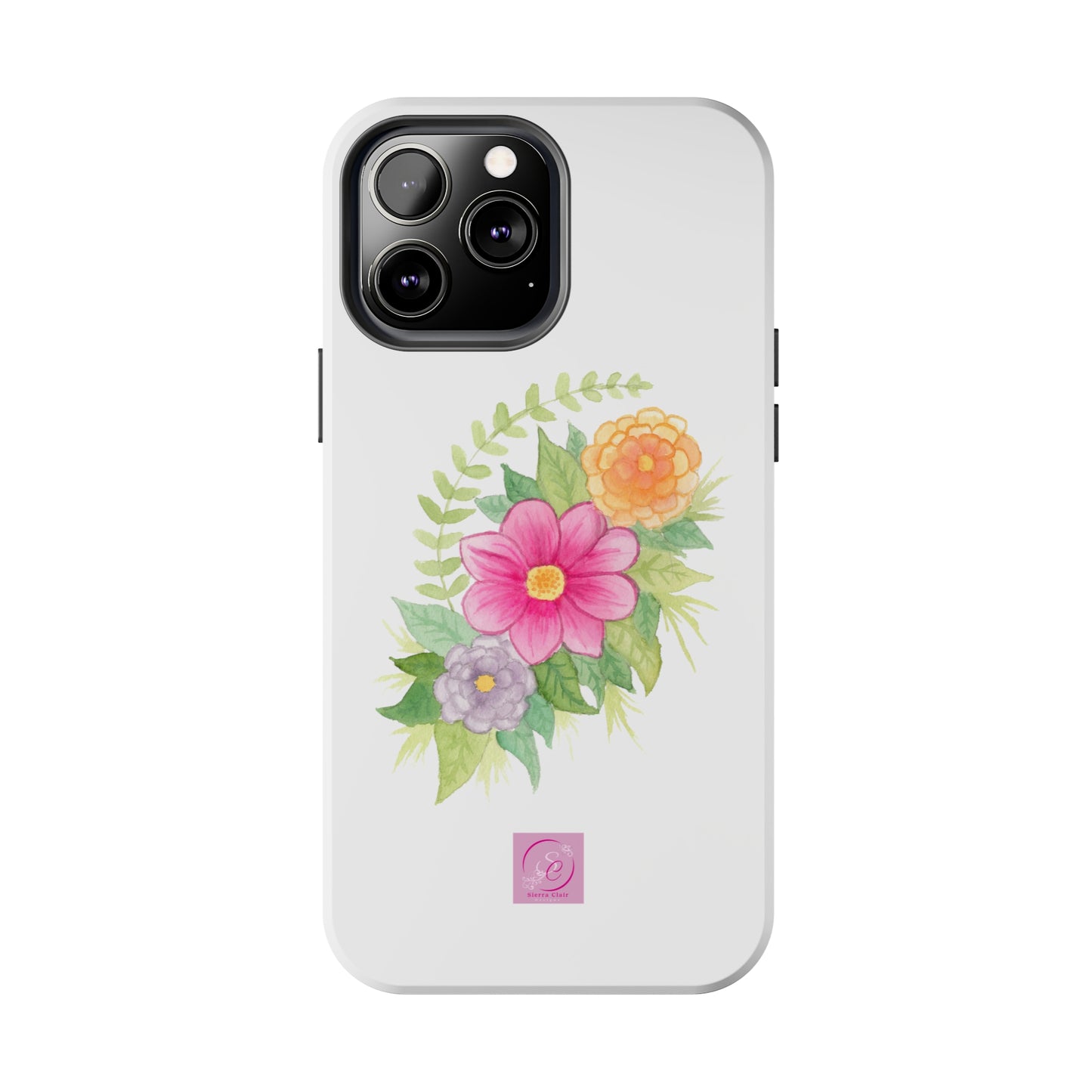 Decorative Tough Phone Cases Floral Design