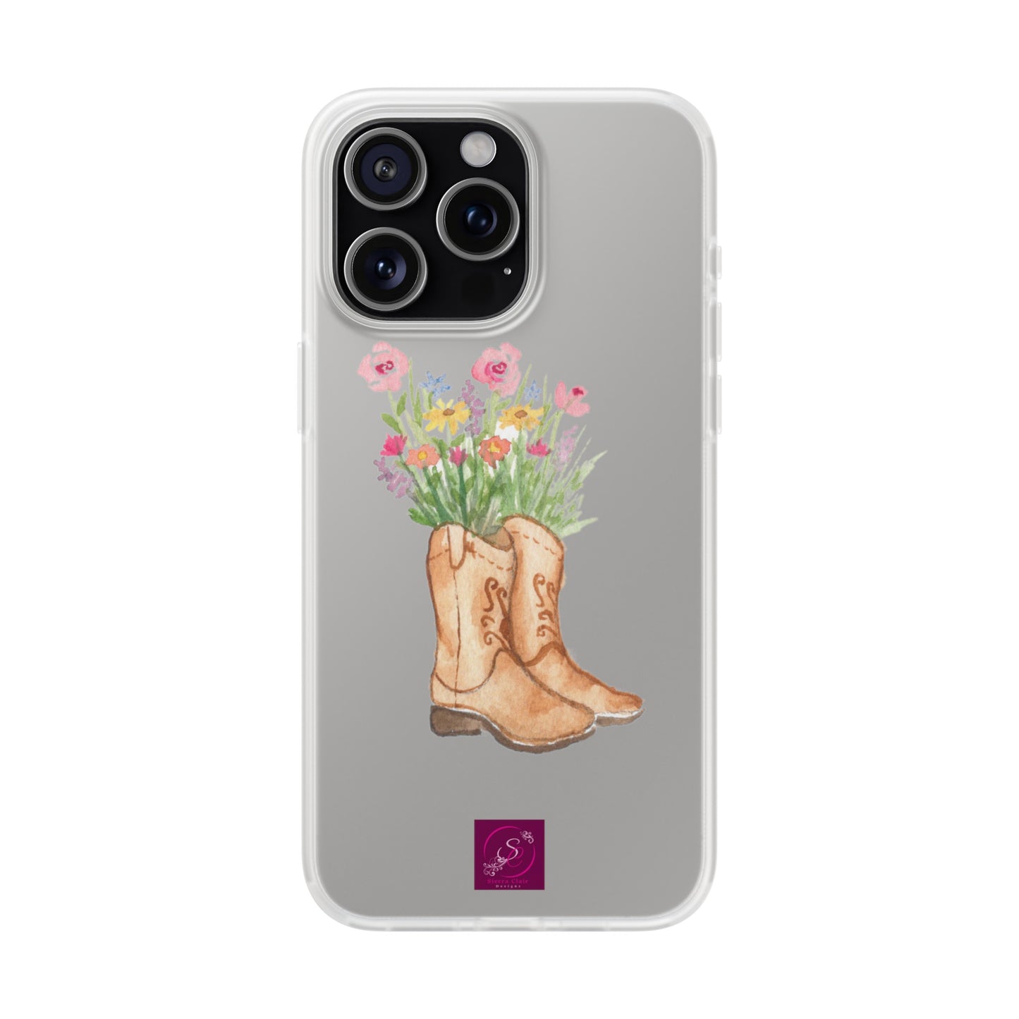 Decorative Flexi Phone Cases Wildflower Boots
