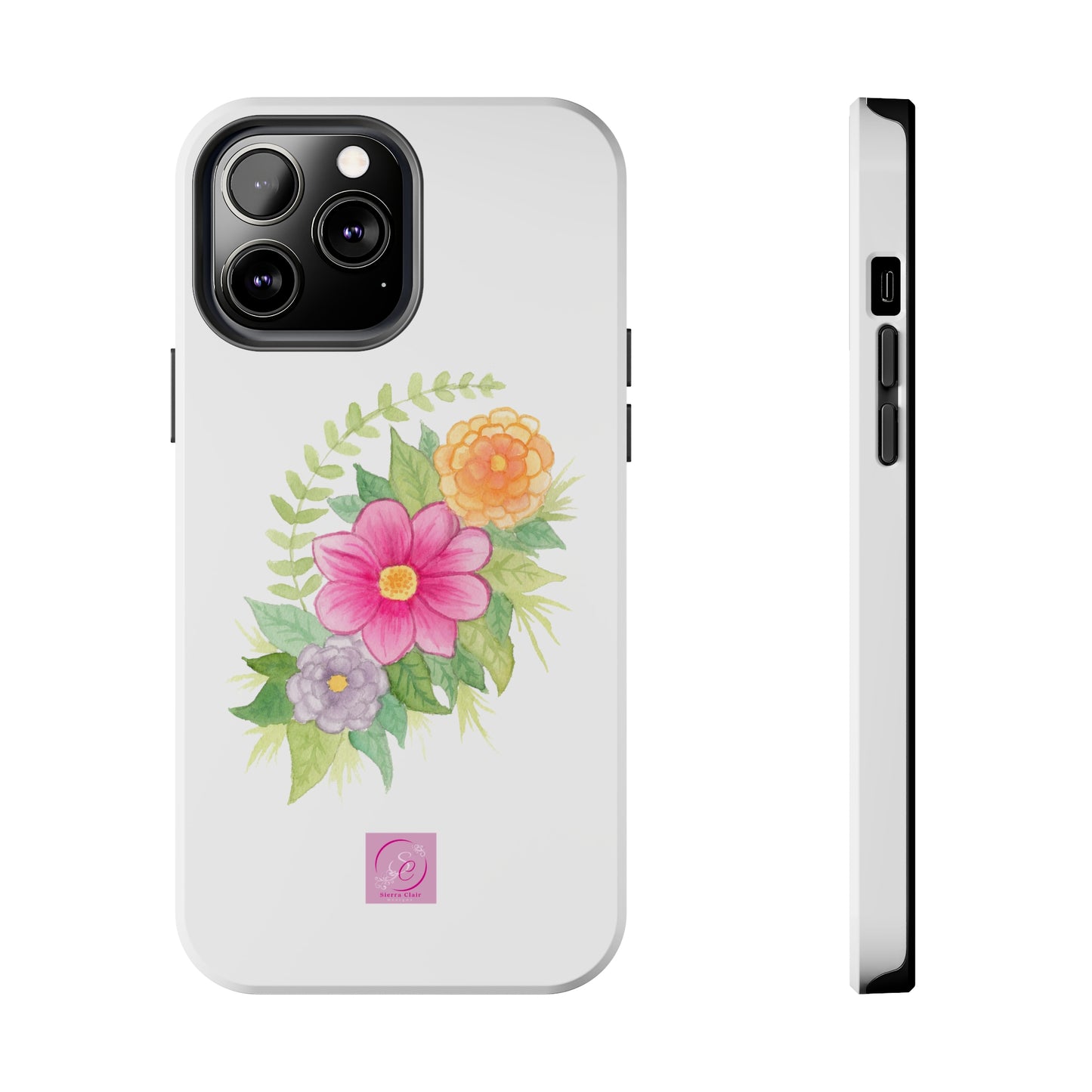 Decorative Tough Phone Cases Floral Design