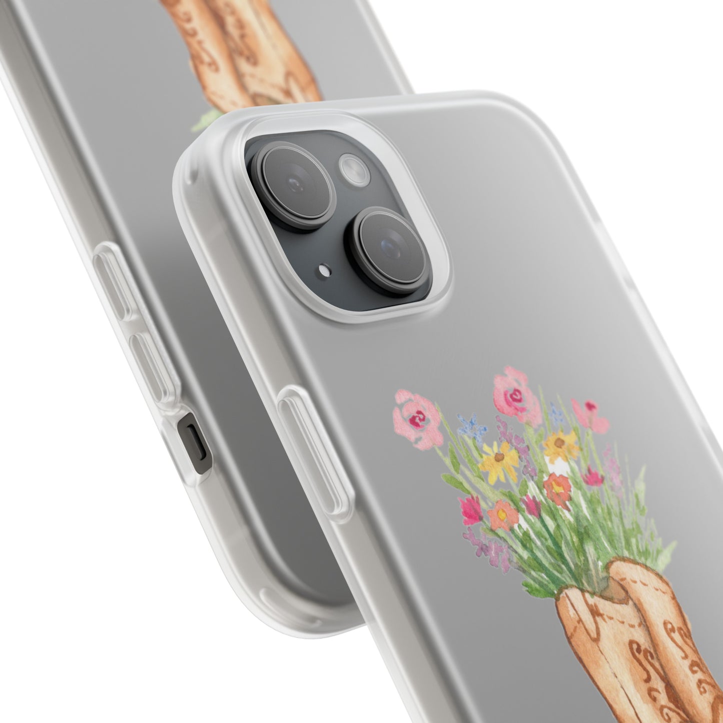 Decorative Flexi Phone Cases Wildflower Boots