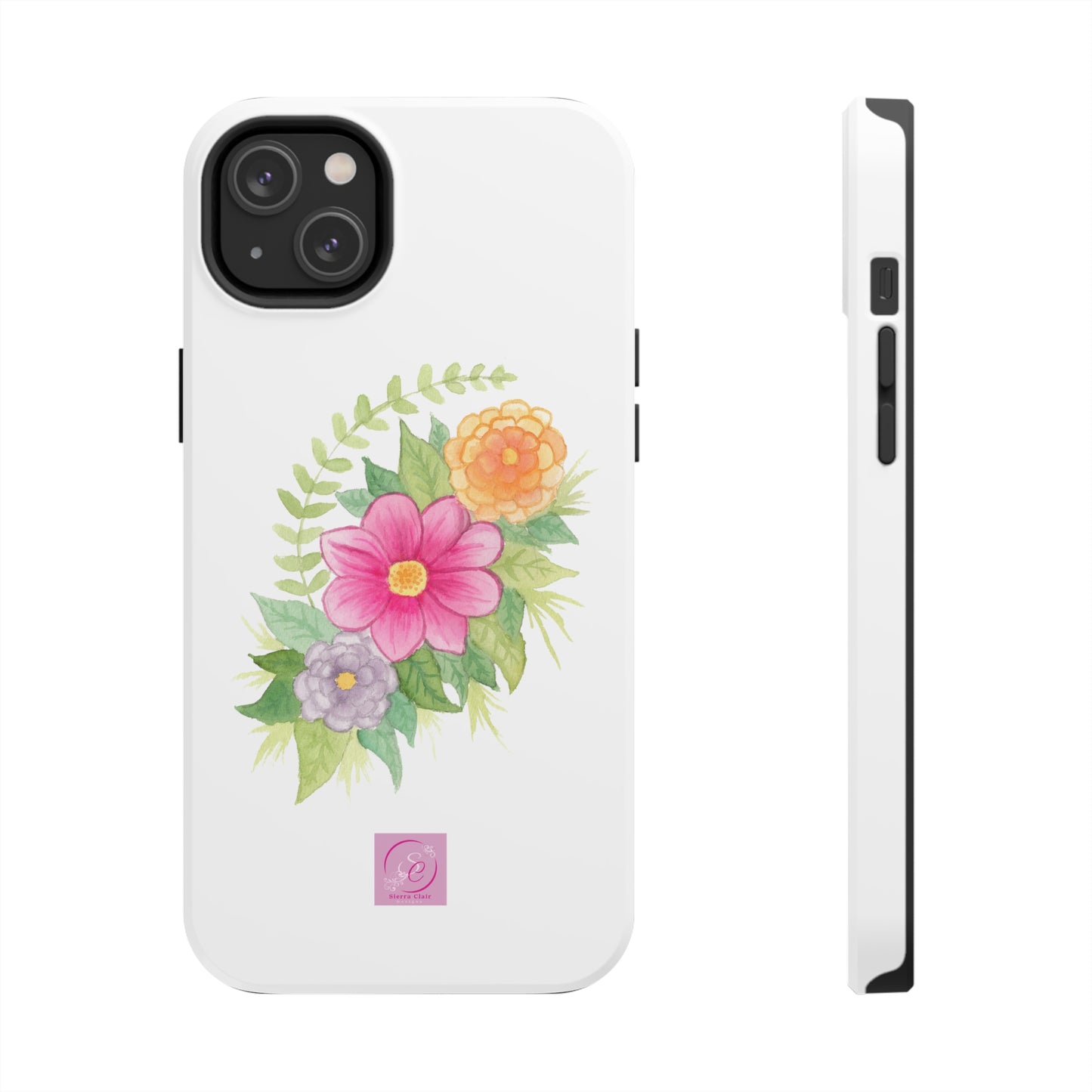 Decorative Tough Phone Cases Floral Design