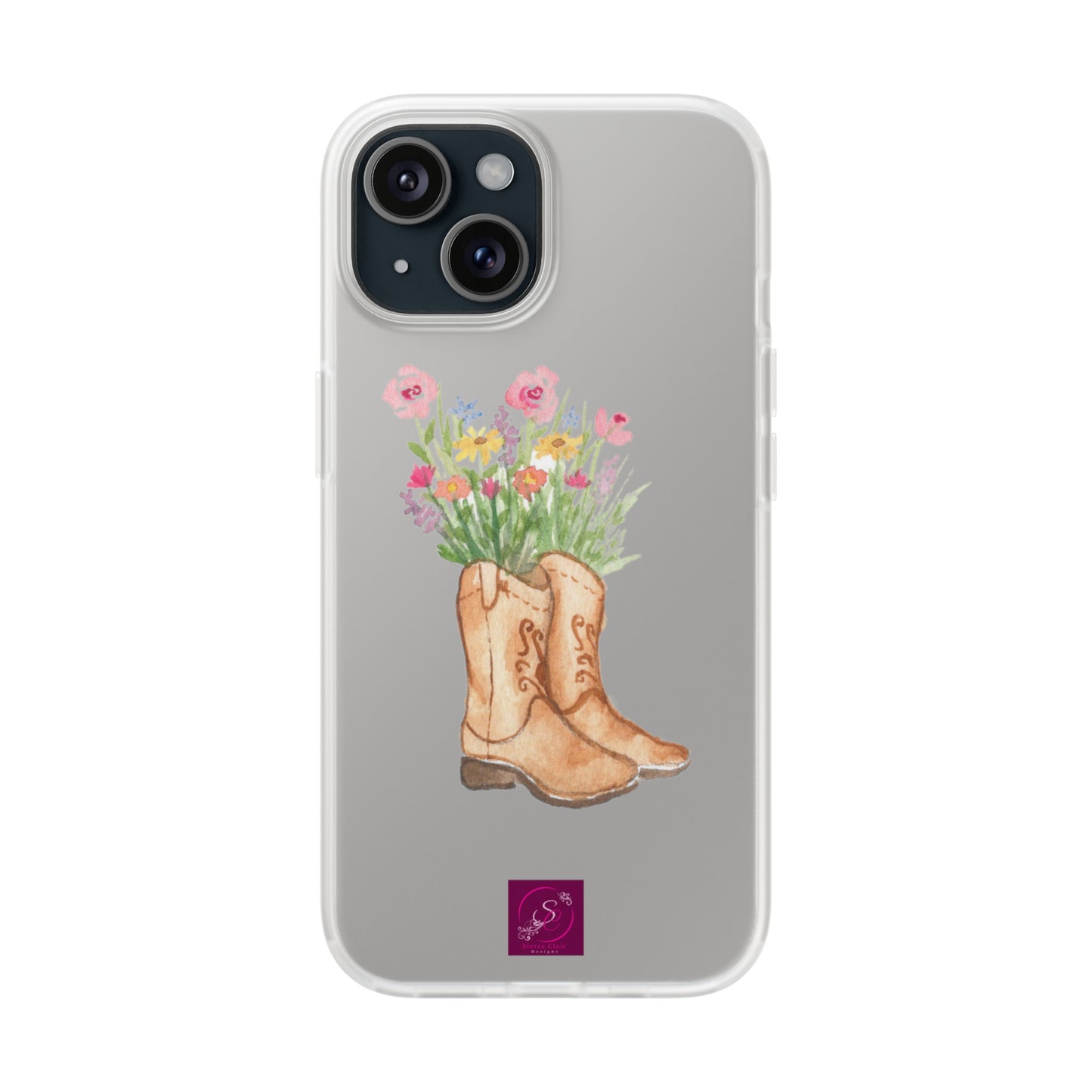 Decorative Flexi Phone Cases Wildflower Boots