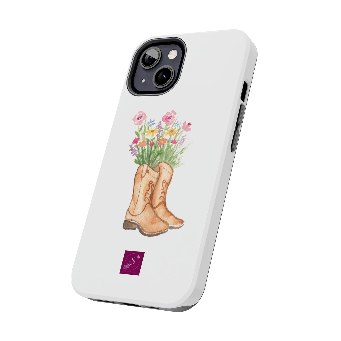 Decorative Tough Phone Cases Wildflower Boots