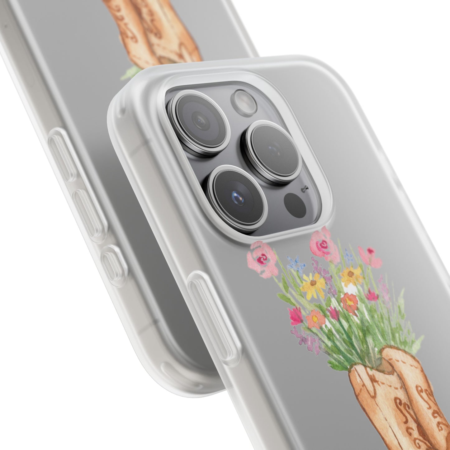 Decorative Flexi Phone Cases Wildflower Boots