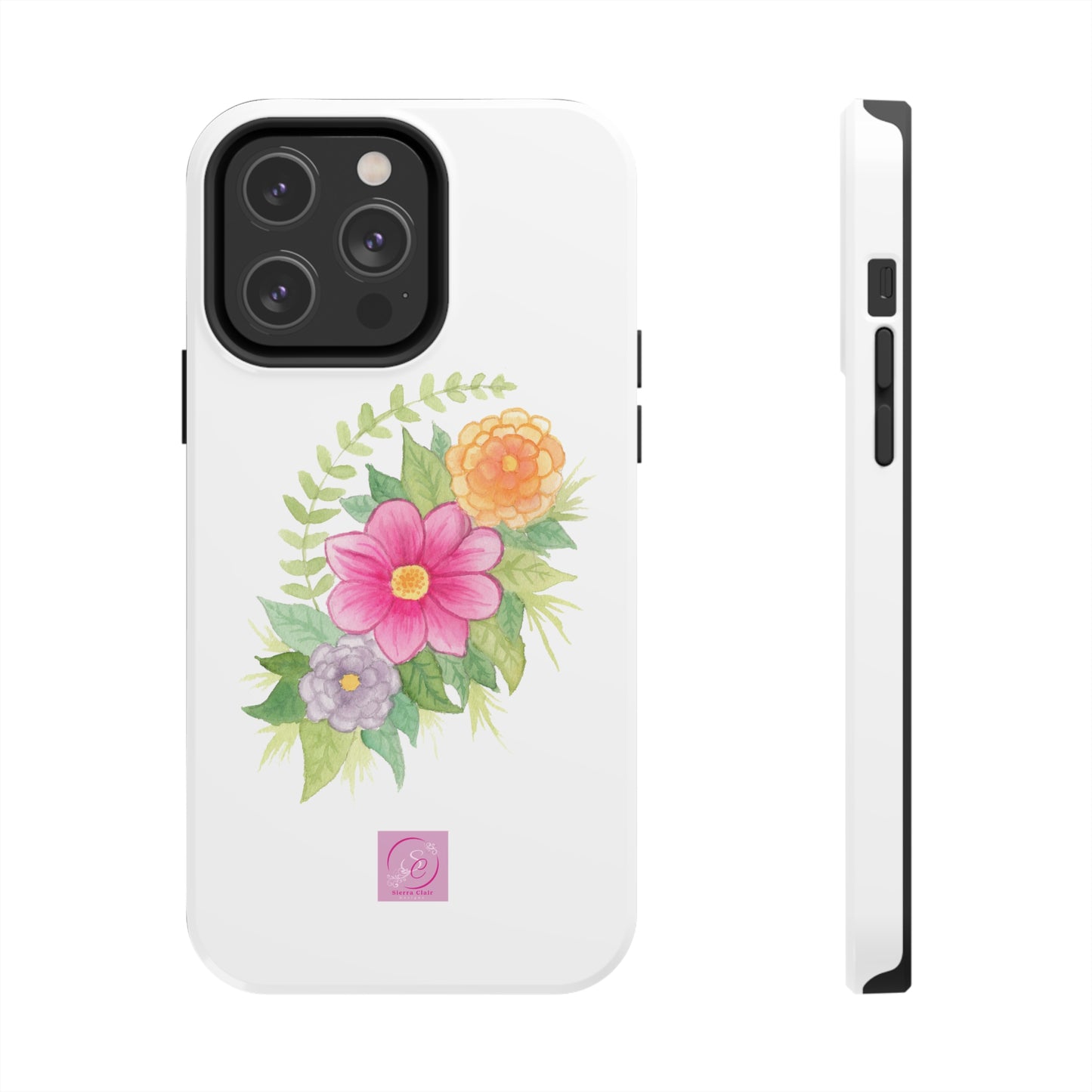 Decorative Tough Phone Cases Floral Design