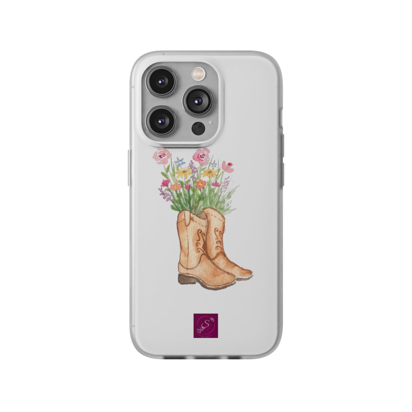 Decorative Flexi Phone Cases Wildflower Boots