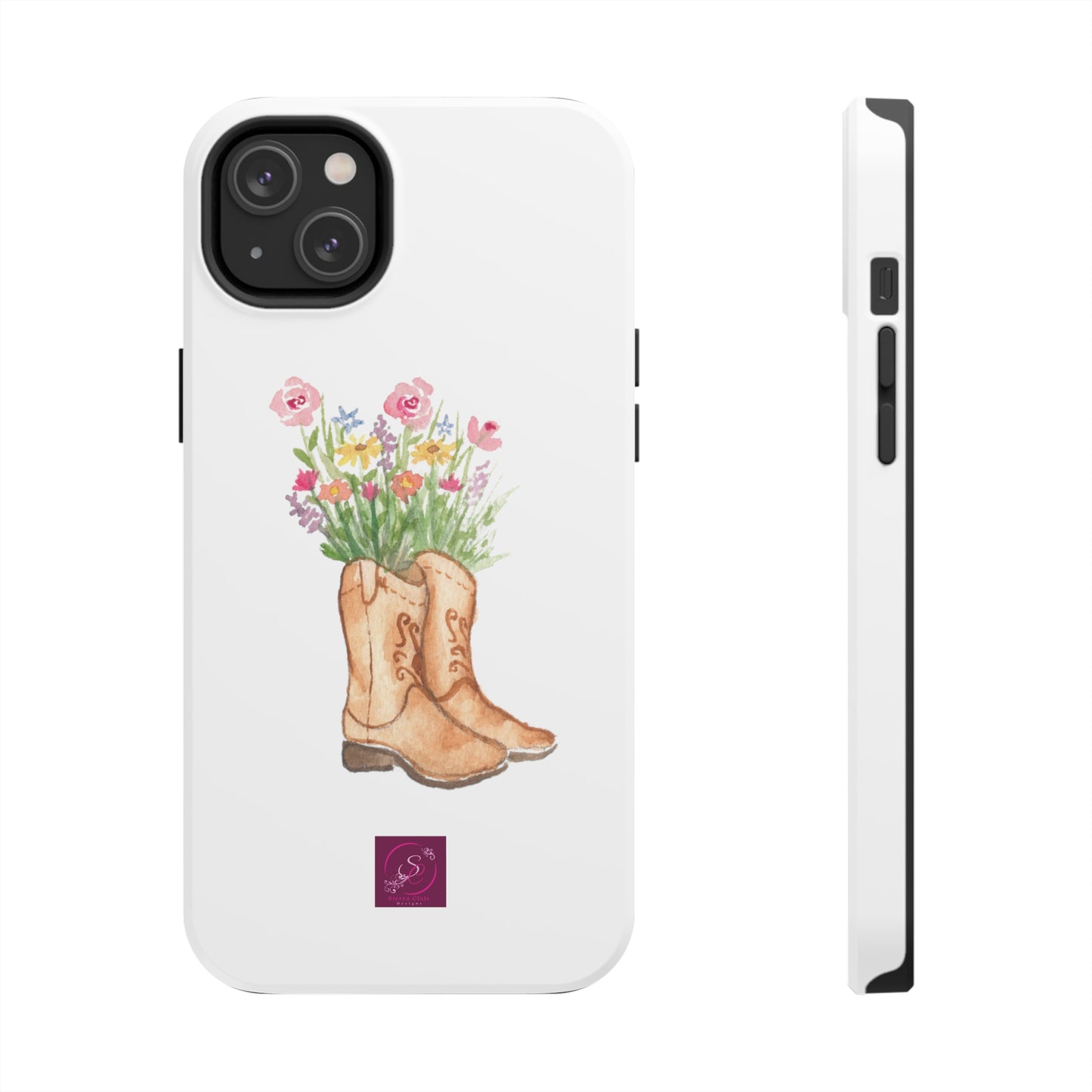 Decorative Tough Phone Cases Wildflower Boots