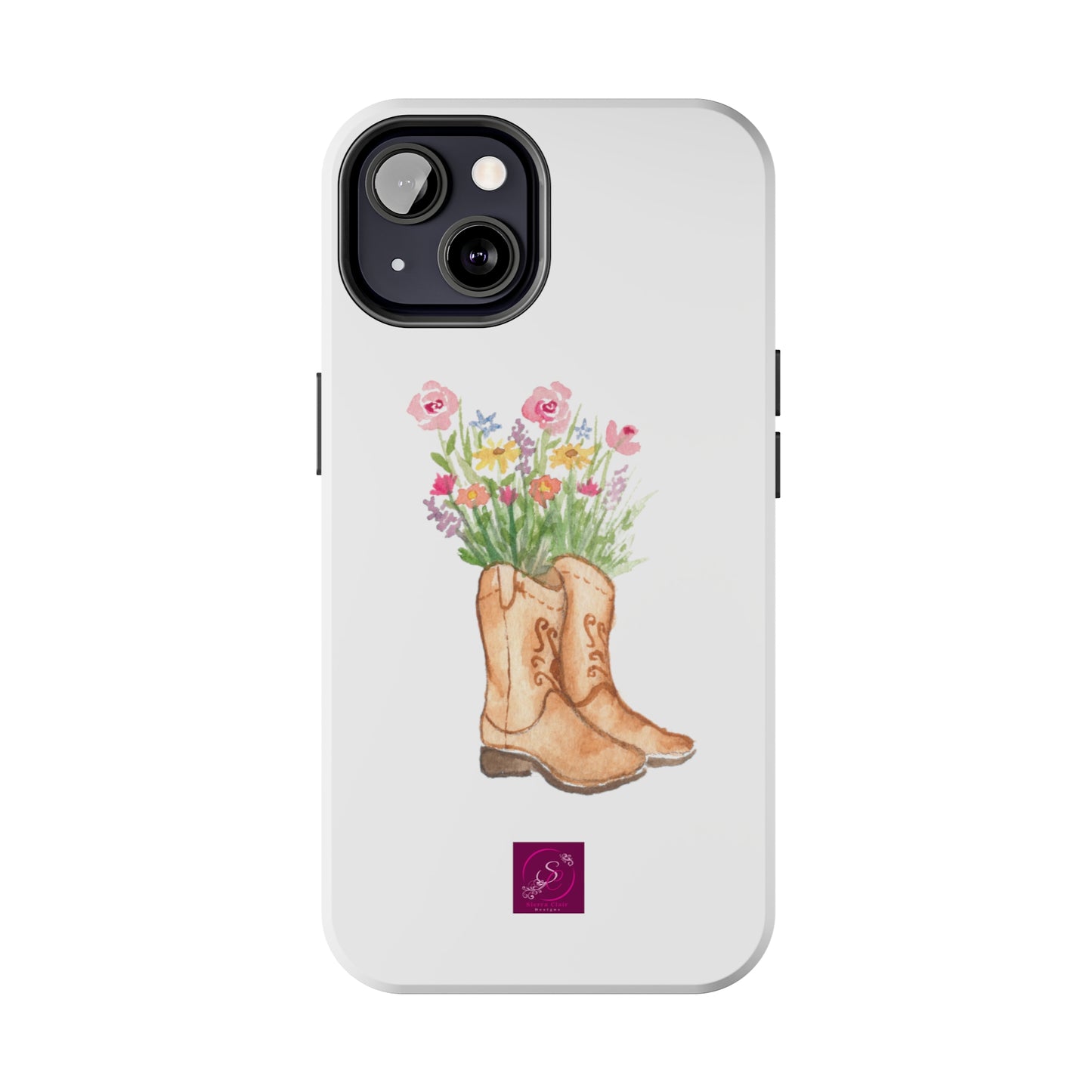 Decorative Tough Phone Cases Wildflower Boots