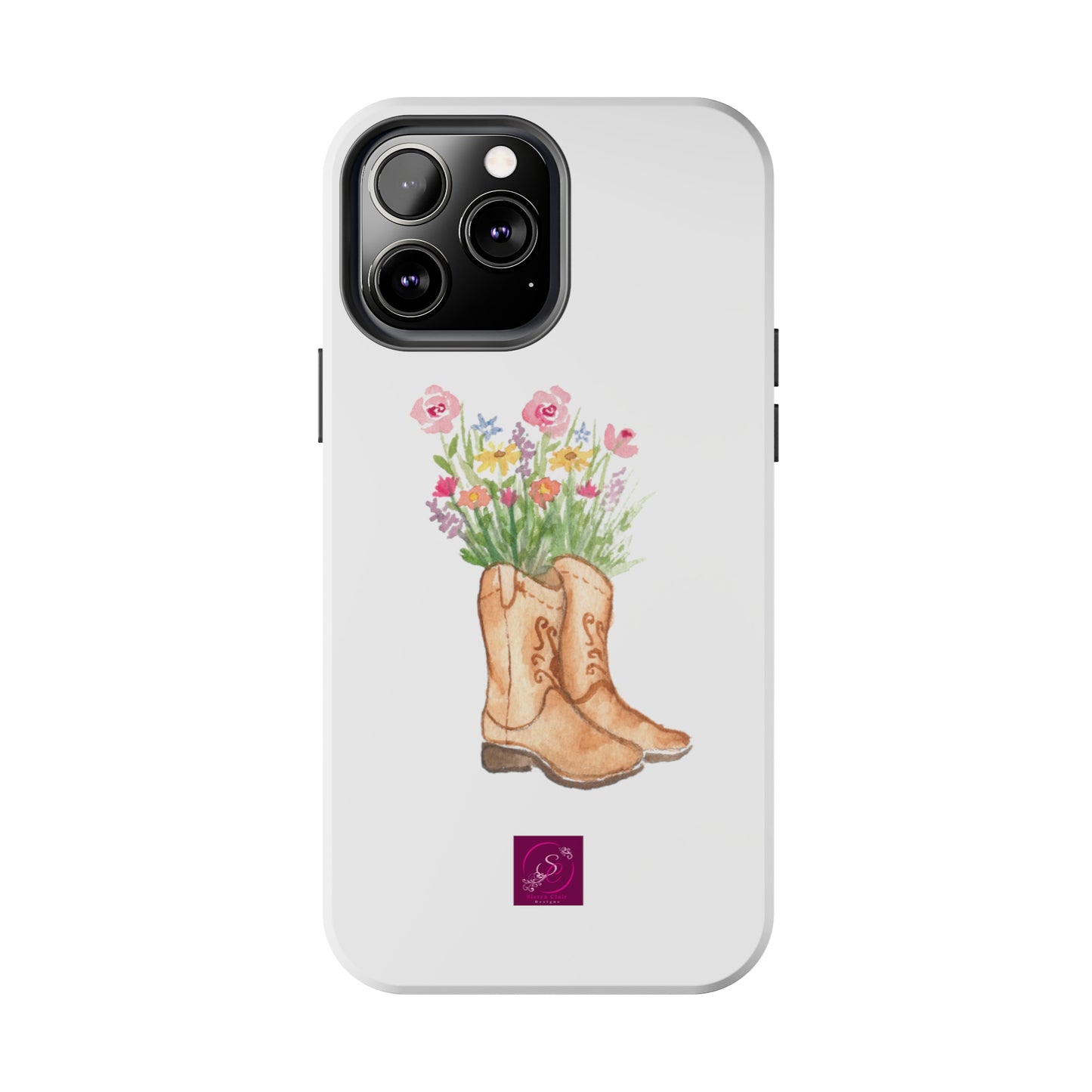 Decorative Tough Phone Cases Wildflower Boots