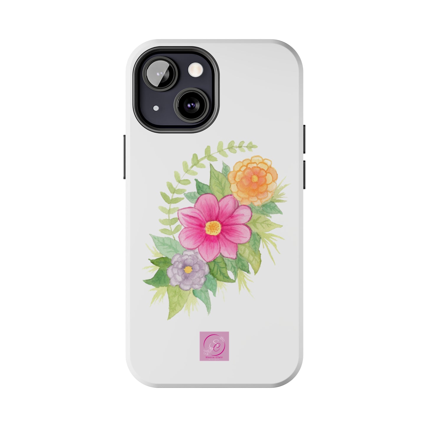 Decorative Tough Phone Cases Floral Design