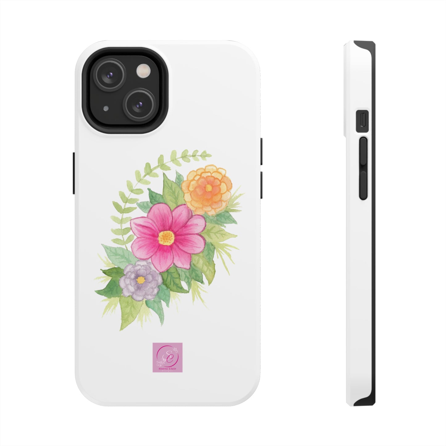 Decorative Tough Phone Cases Floral Design
