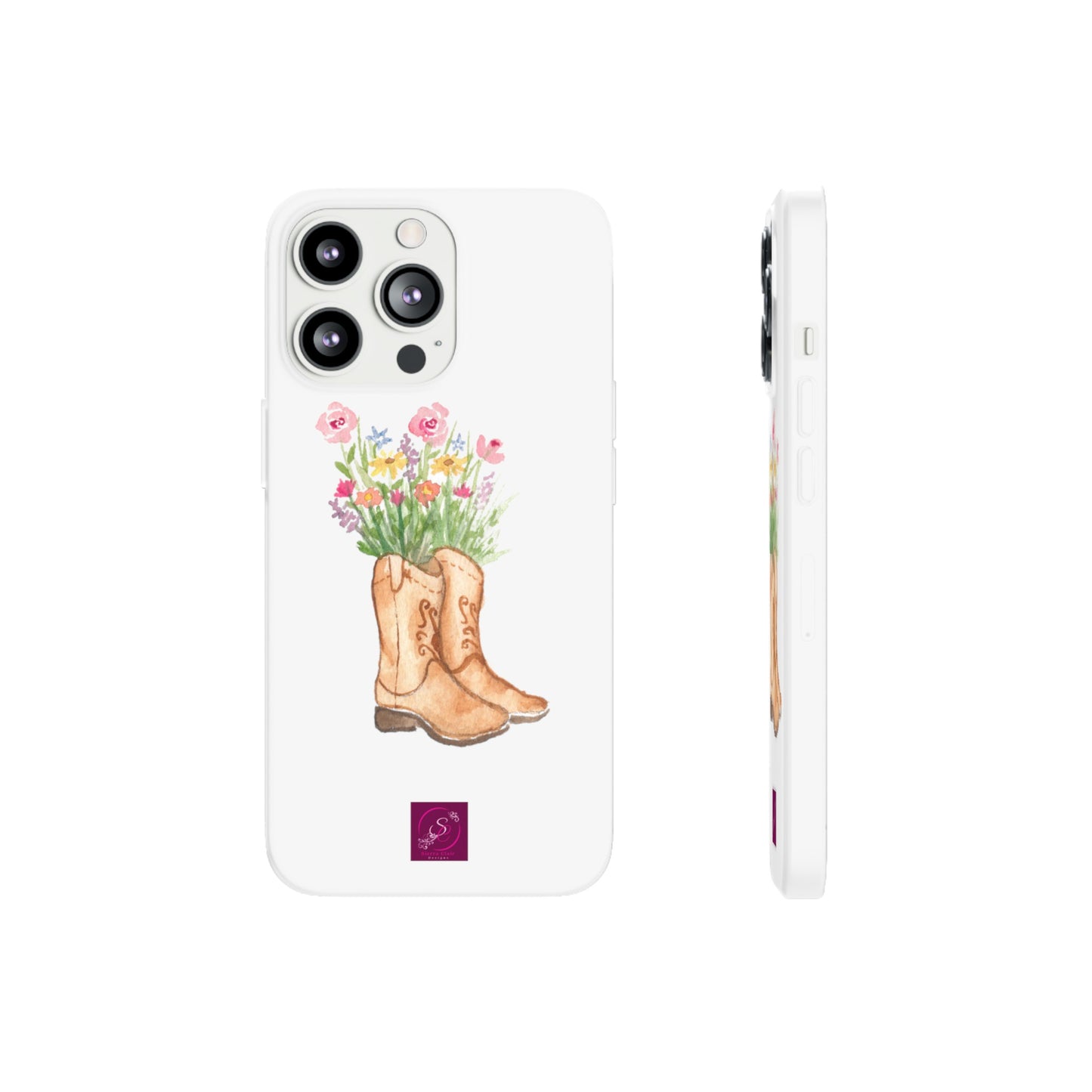 Decorative Flexi Phone Cases Wildflower Boots