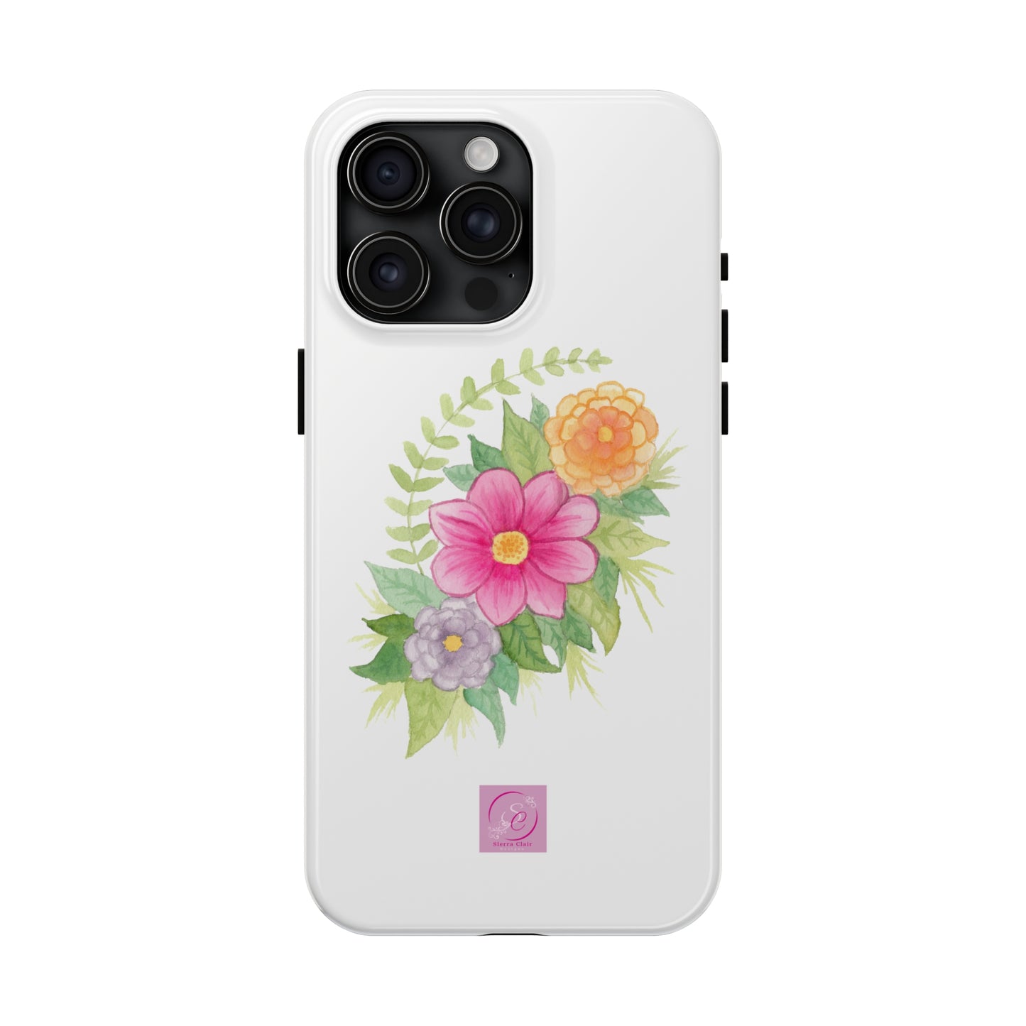 Decorative Tough Phone Cases Floral Design