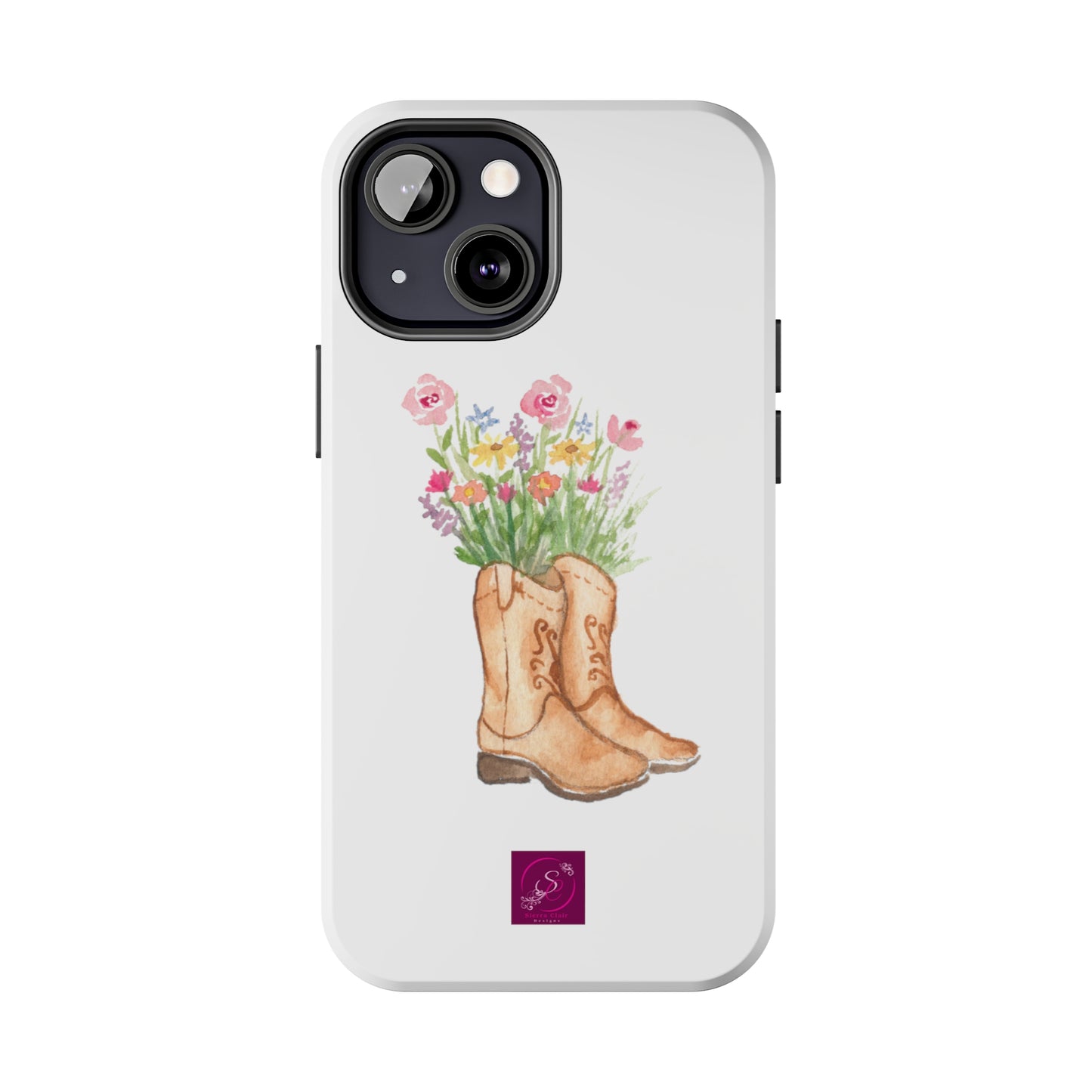 Decorative Tough Phone Cases Wildflower Boots