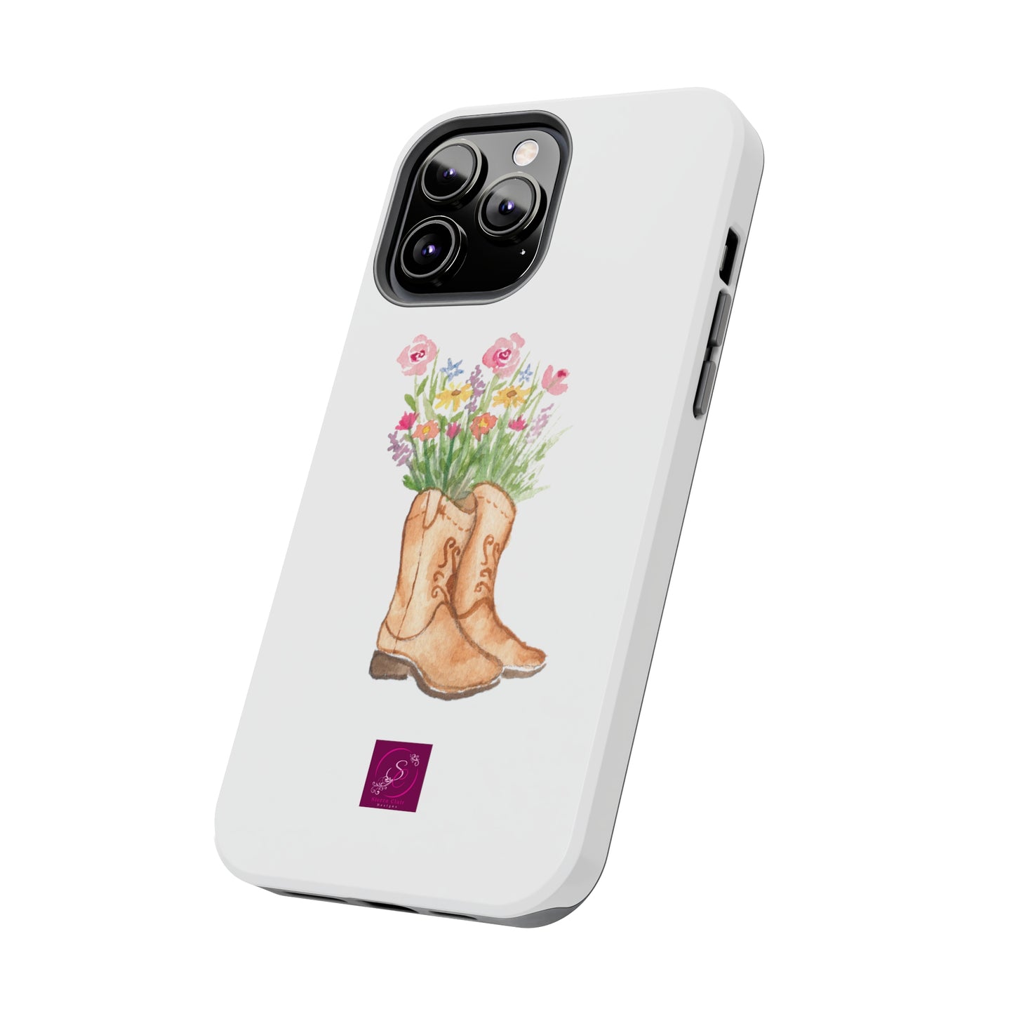Decorative Tough Phone Cases Wildflower Boots