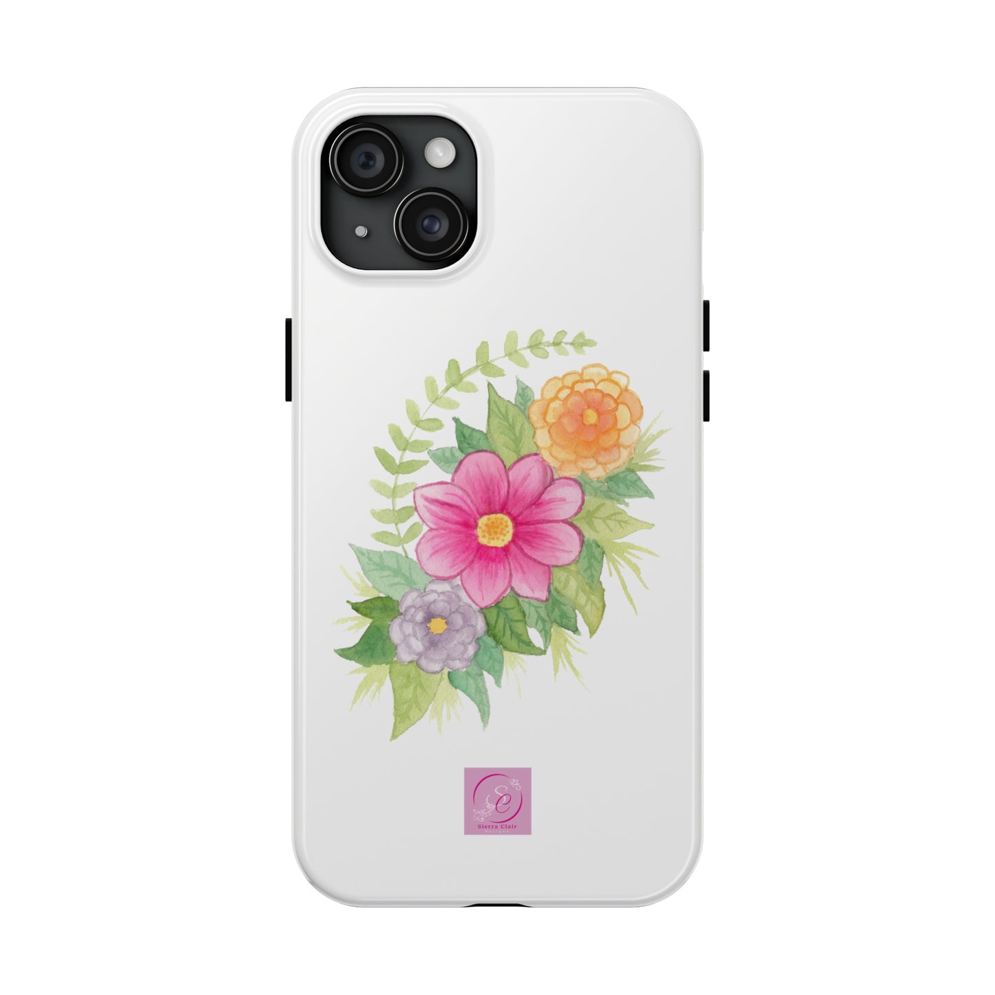 Decorative Tough Phone Cases Floral Design