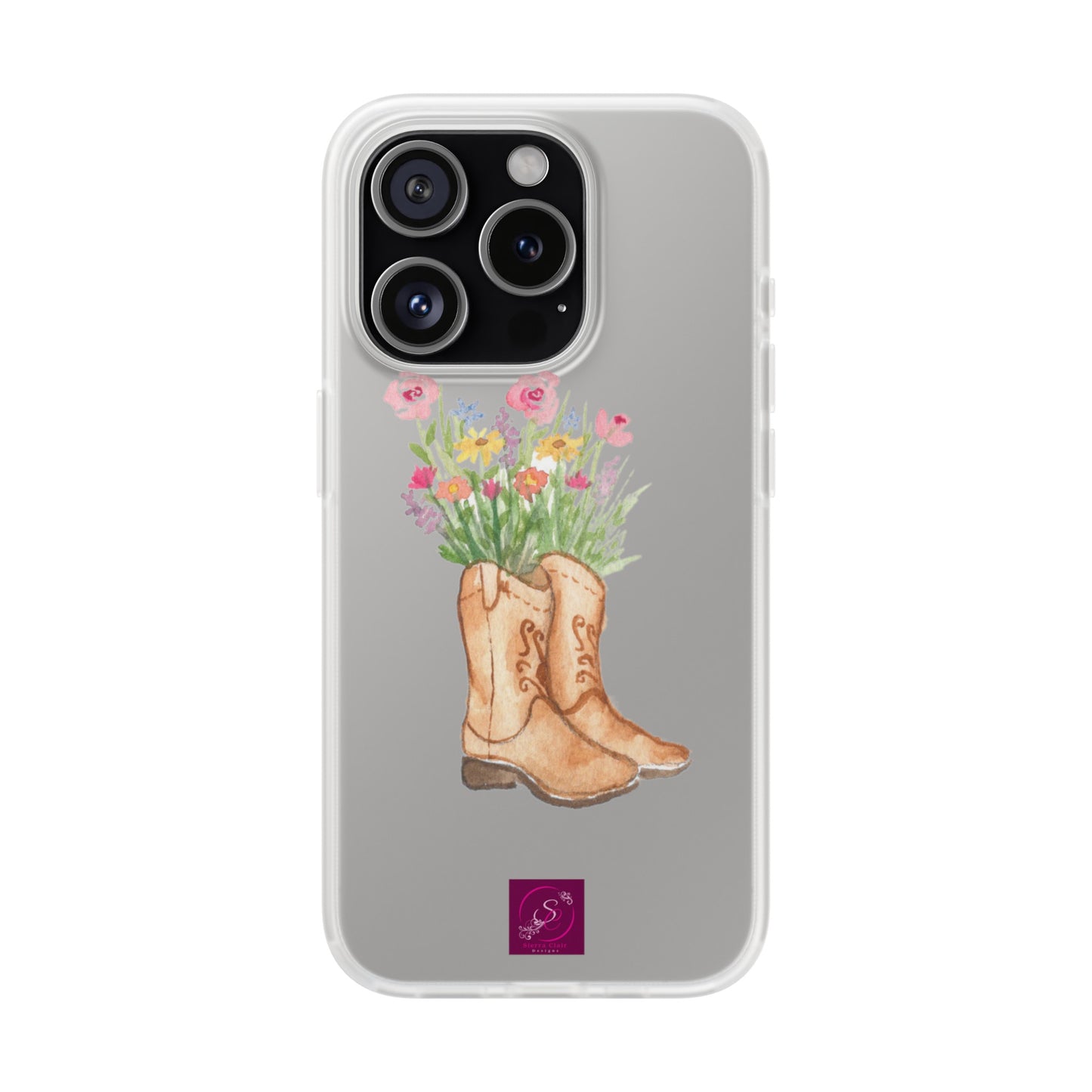 Decorative Flexi Phone Cases Wildflower Boots