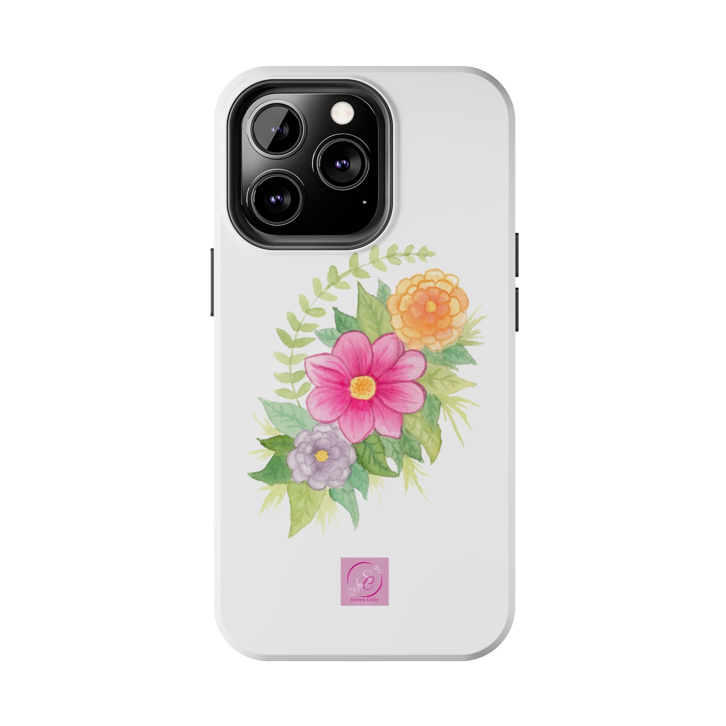 Decorative Tough Phone Cases Floral Design