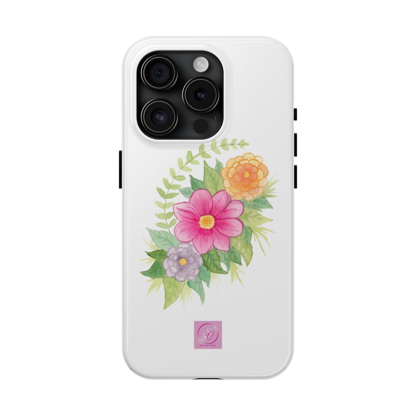 Decorative Tough Phone Cases Floral Design