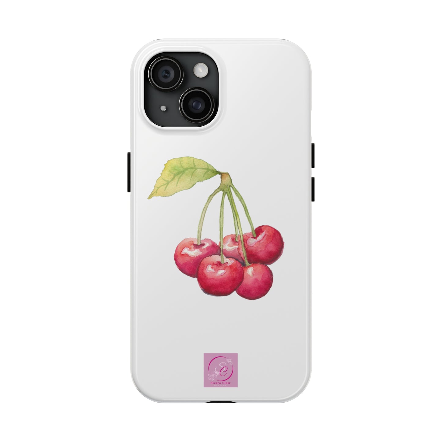 Decorative Tough Phone Cases Cherry Design