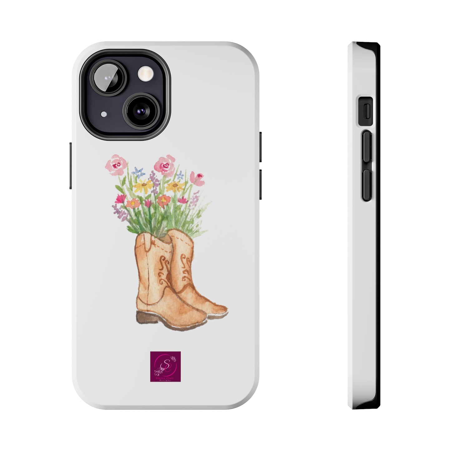 Decorative Tough Phone Cases Wildflower Boots