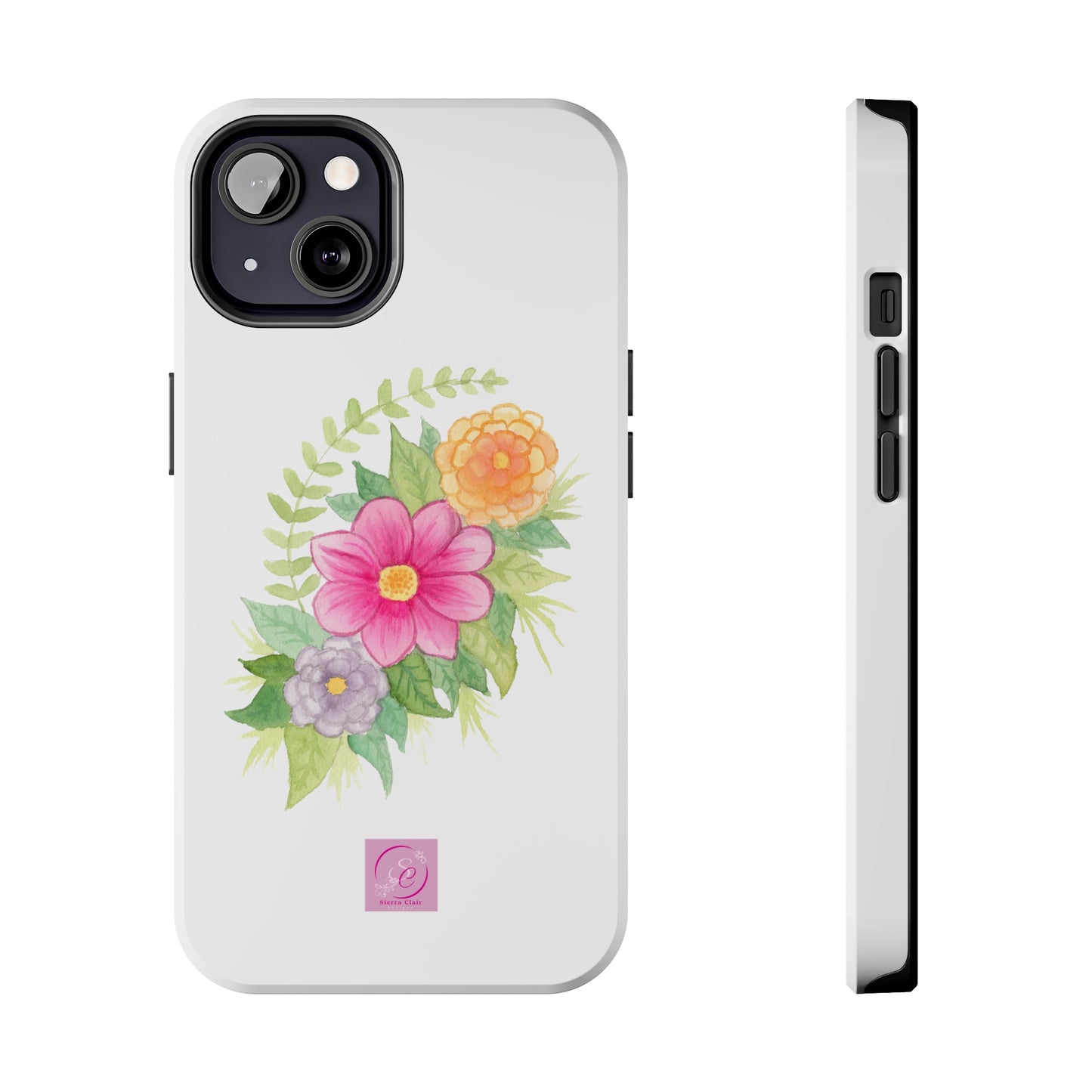 Decorative Tough Phone Cases Floral Design