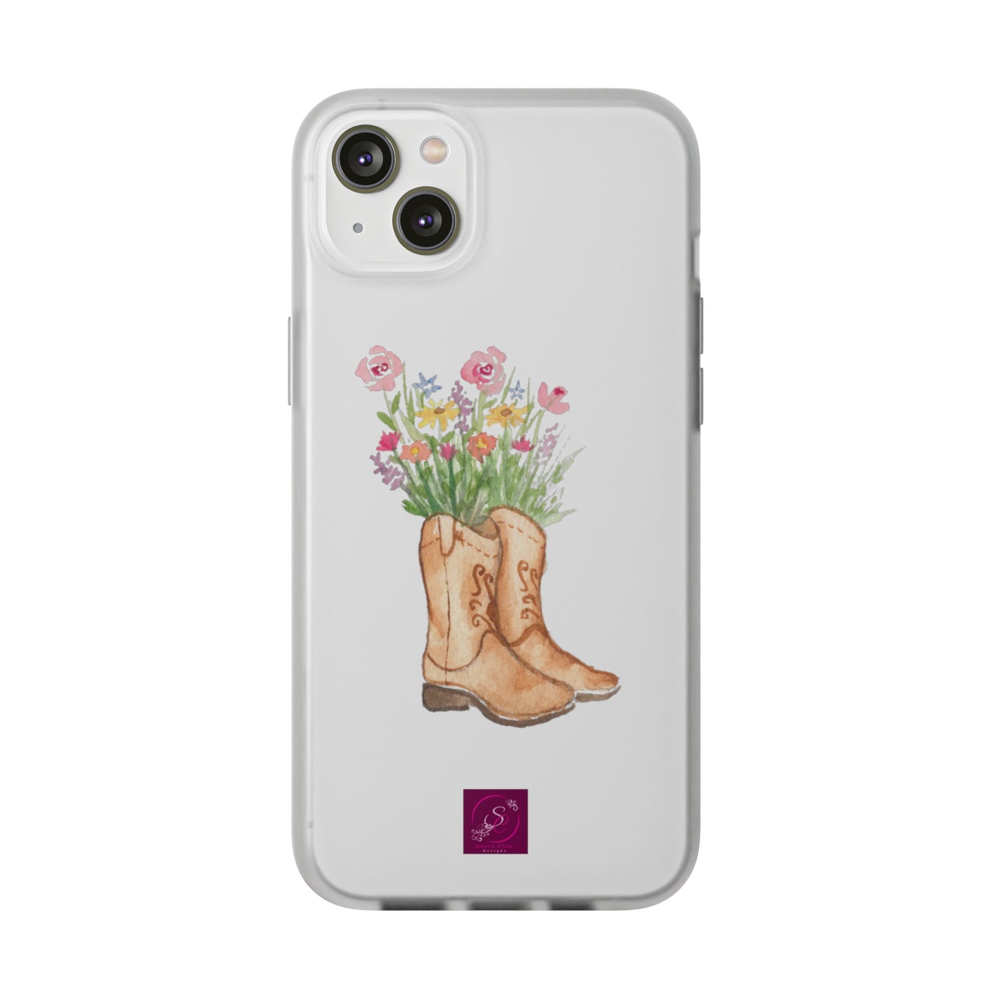 Decorative Flexi Phone Cases Wildflower Boots