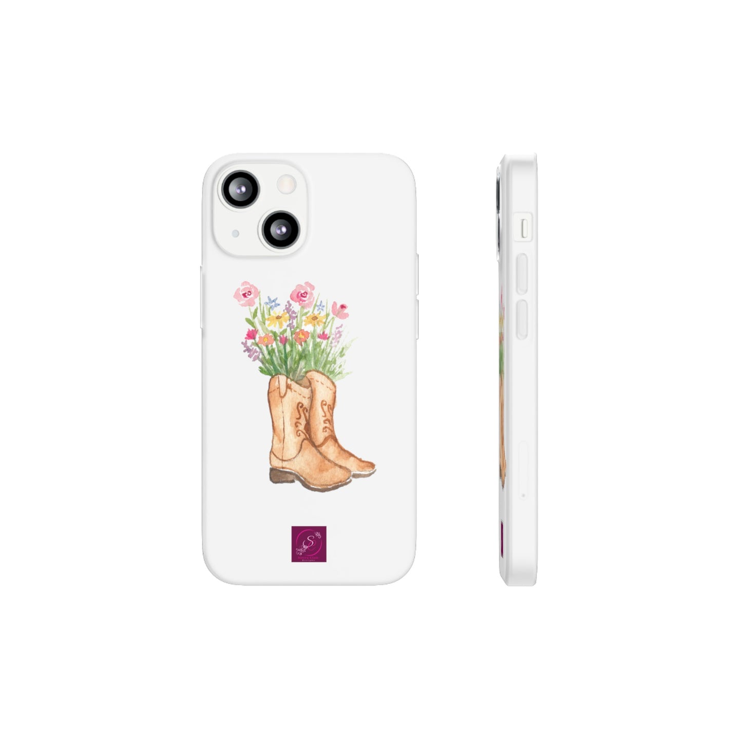 Decorative Flexi Phone Cases Wildflower Boots