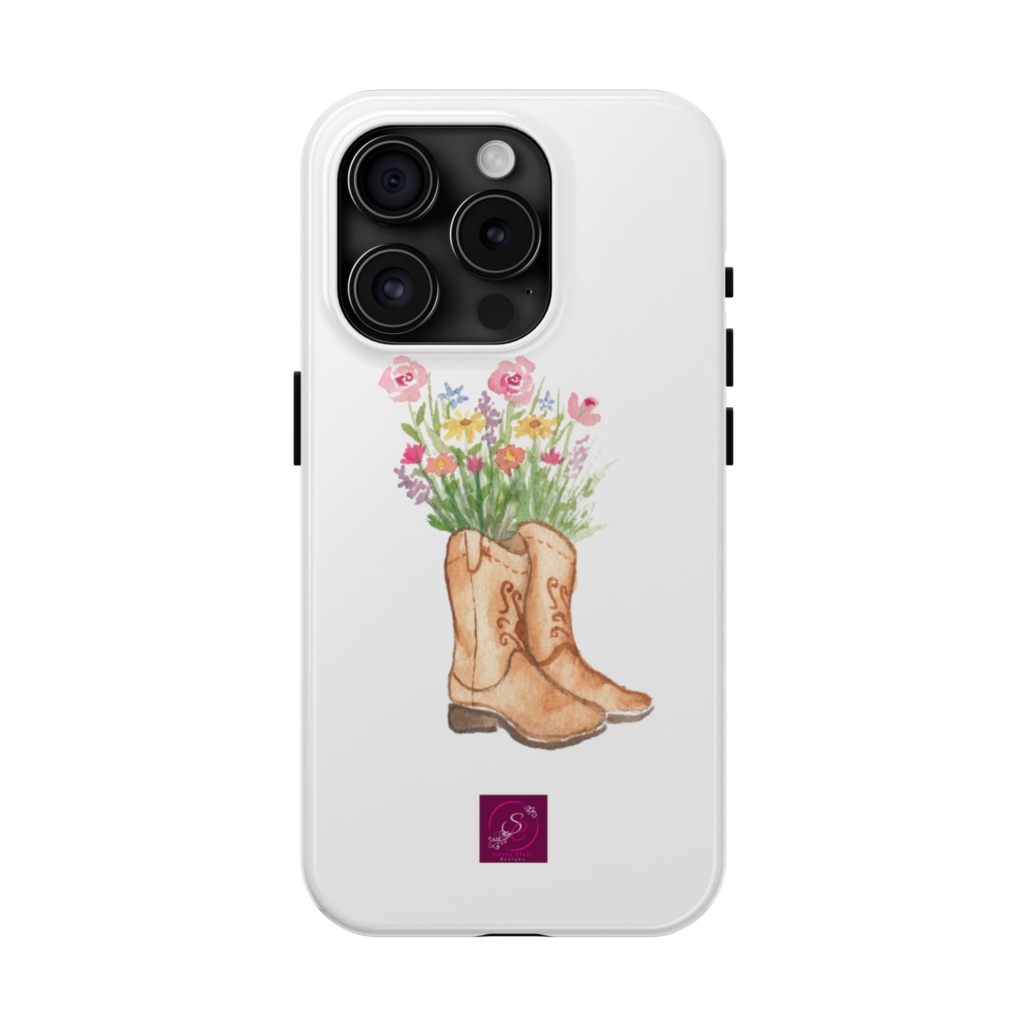 Decorative Tough Phone Cases Wildflower Boots