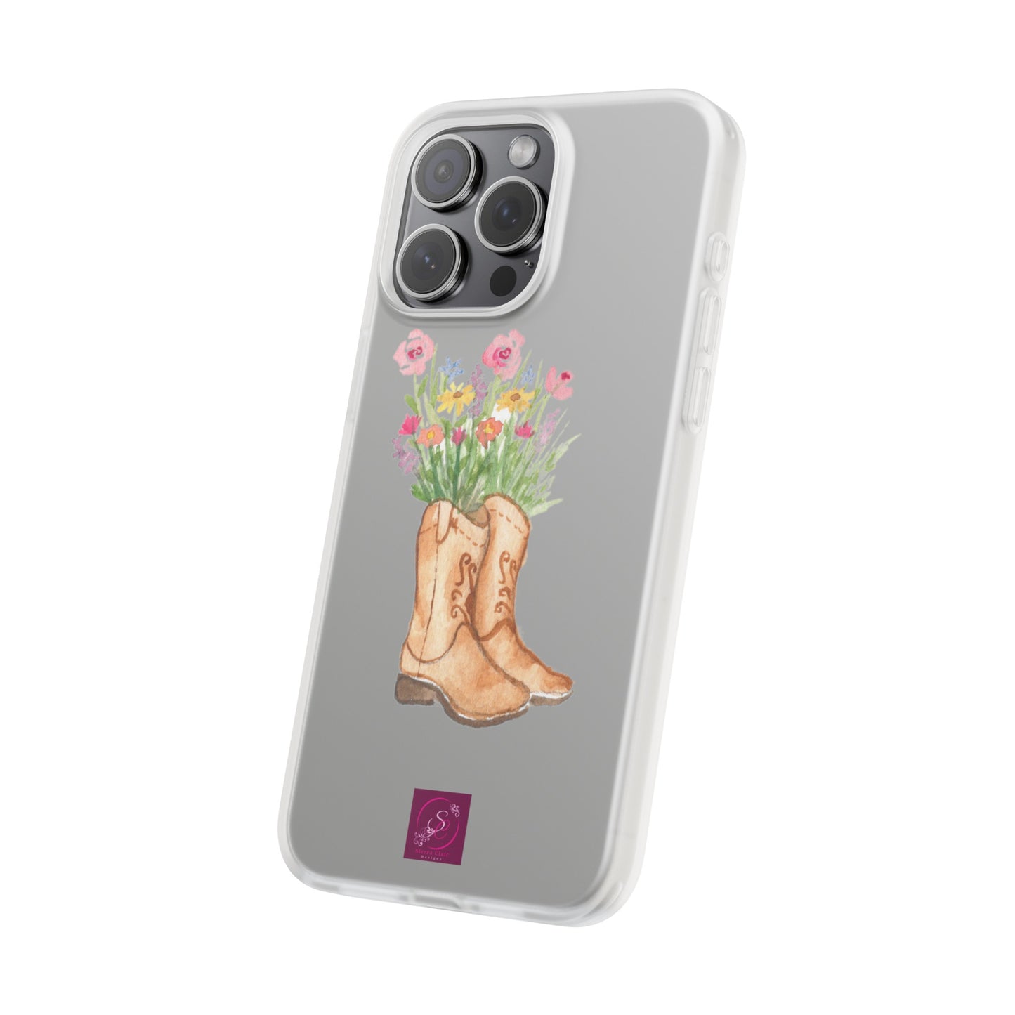 Decorative Flexi Phone Cases Wildflower Boots