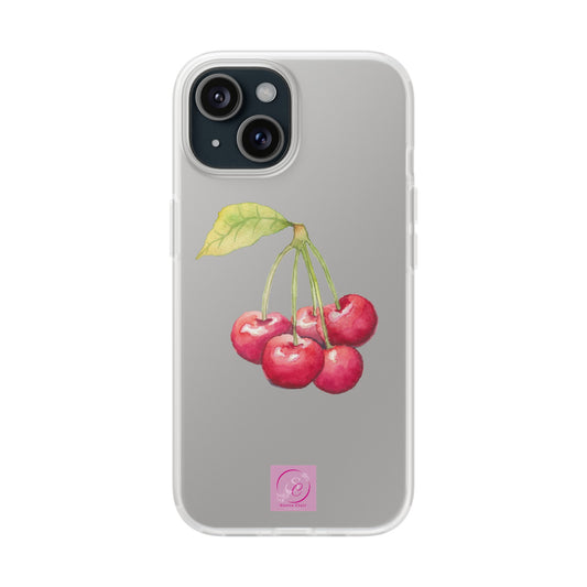 Decorative Flexi Phone Cases Cherry Design