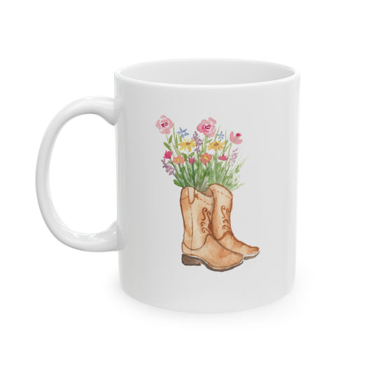 Decorative Mug Wildflower Boots