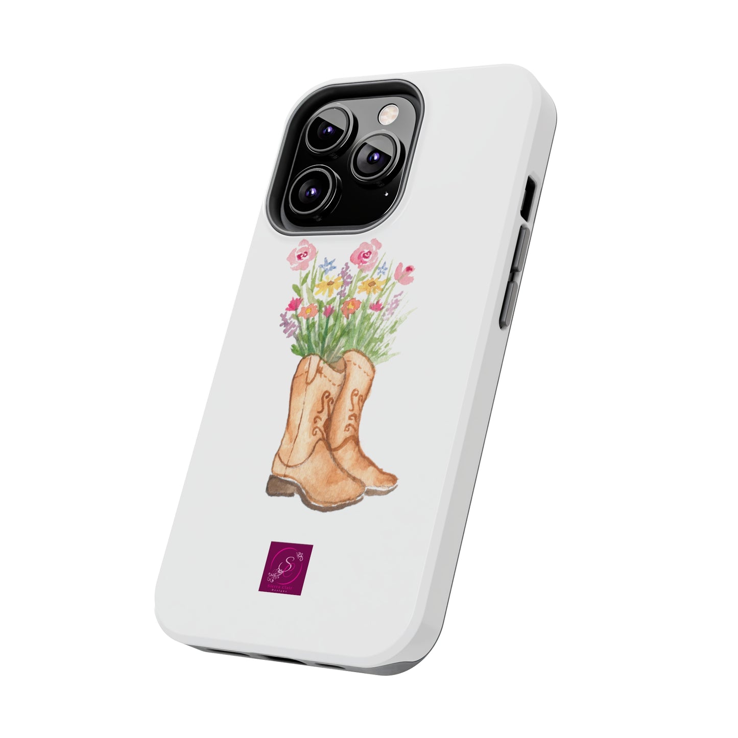 Decorative Tough Phone Cases Wildflower Boots
