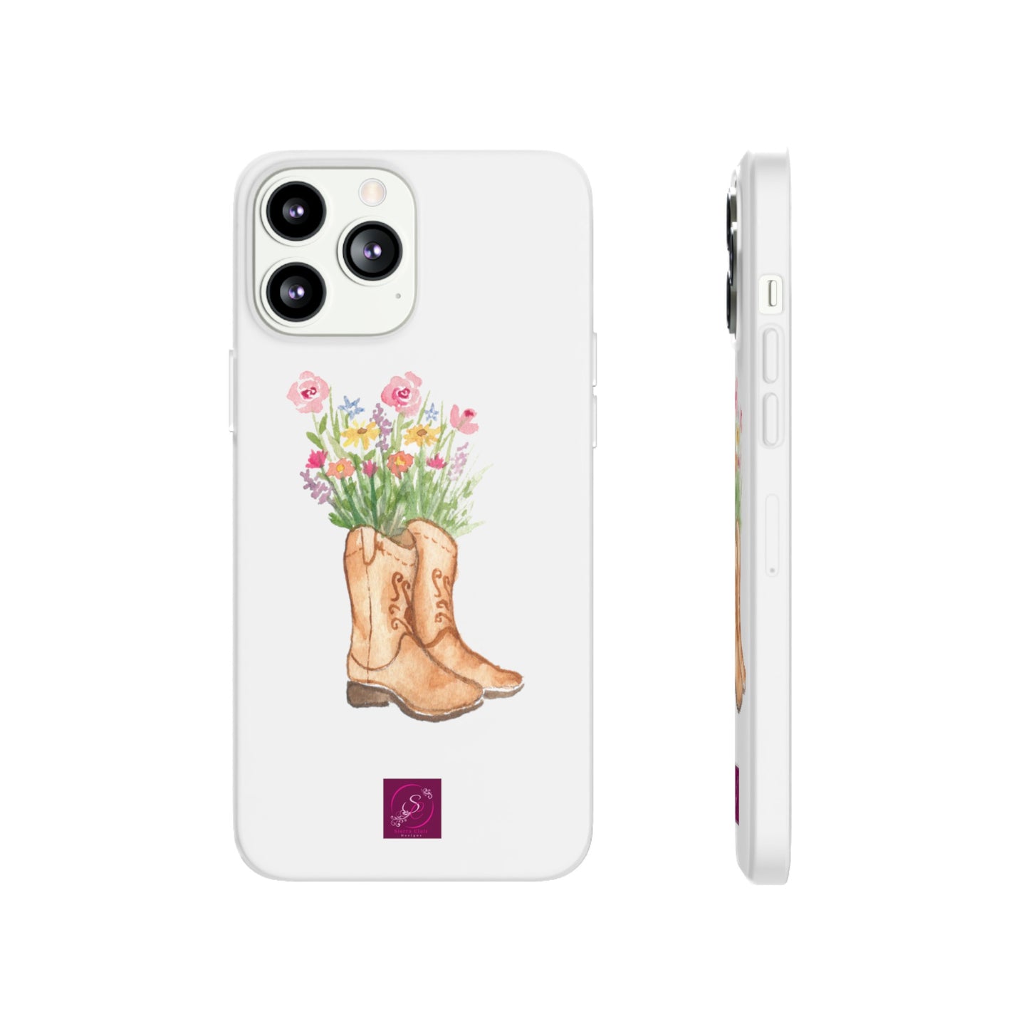 Decorative Flexi Phone Cases Wildflower Boots
