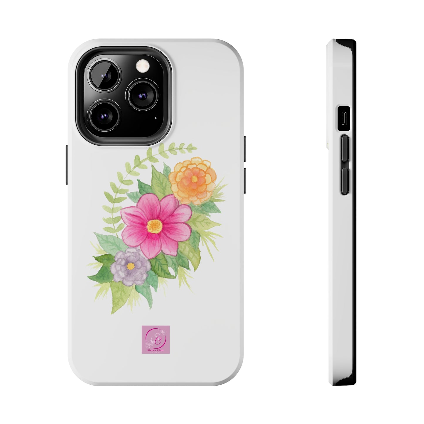 Decorative Tough Phone Cases Floral Design