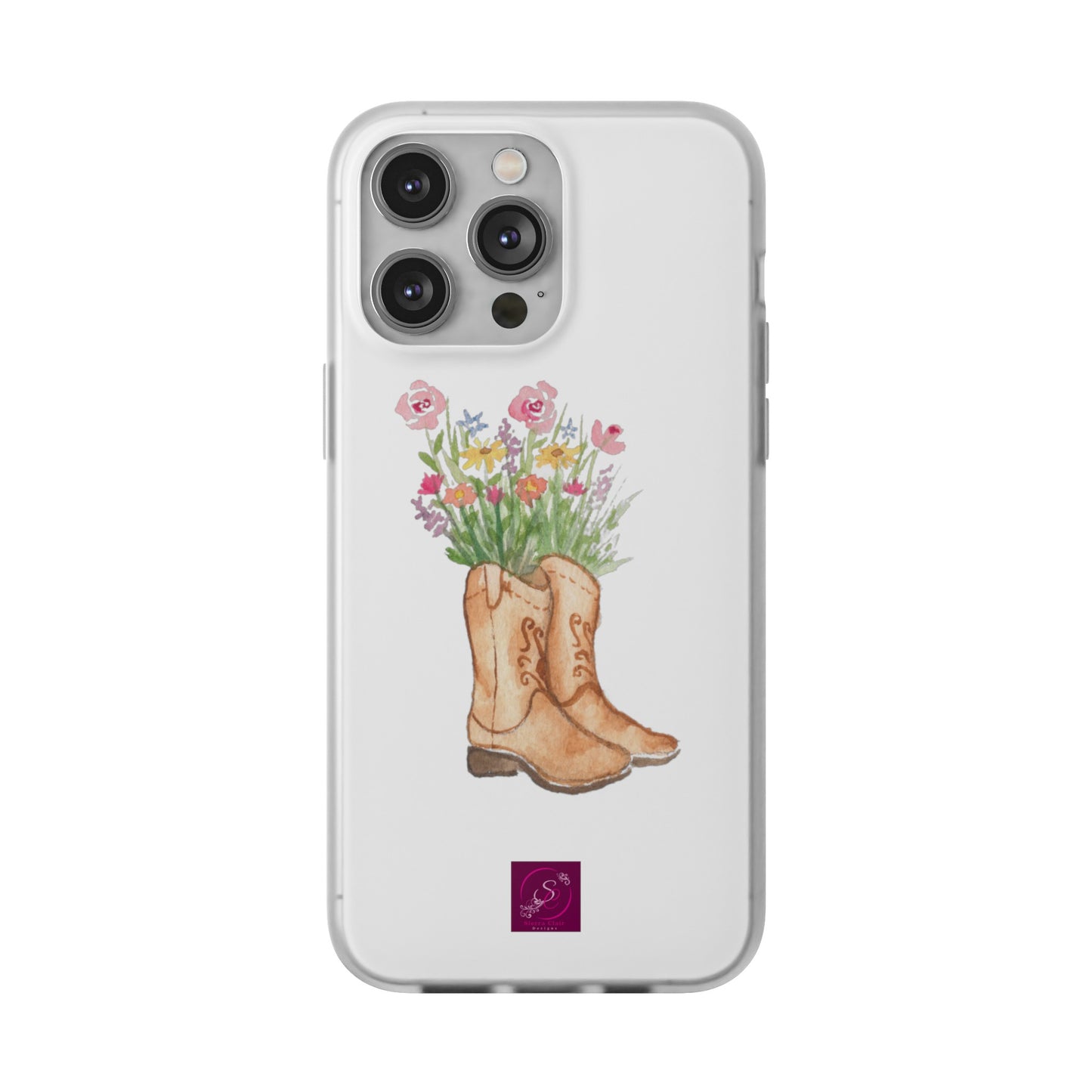 Decorative Flexi Phone Cases Wildflower Boots