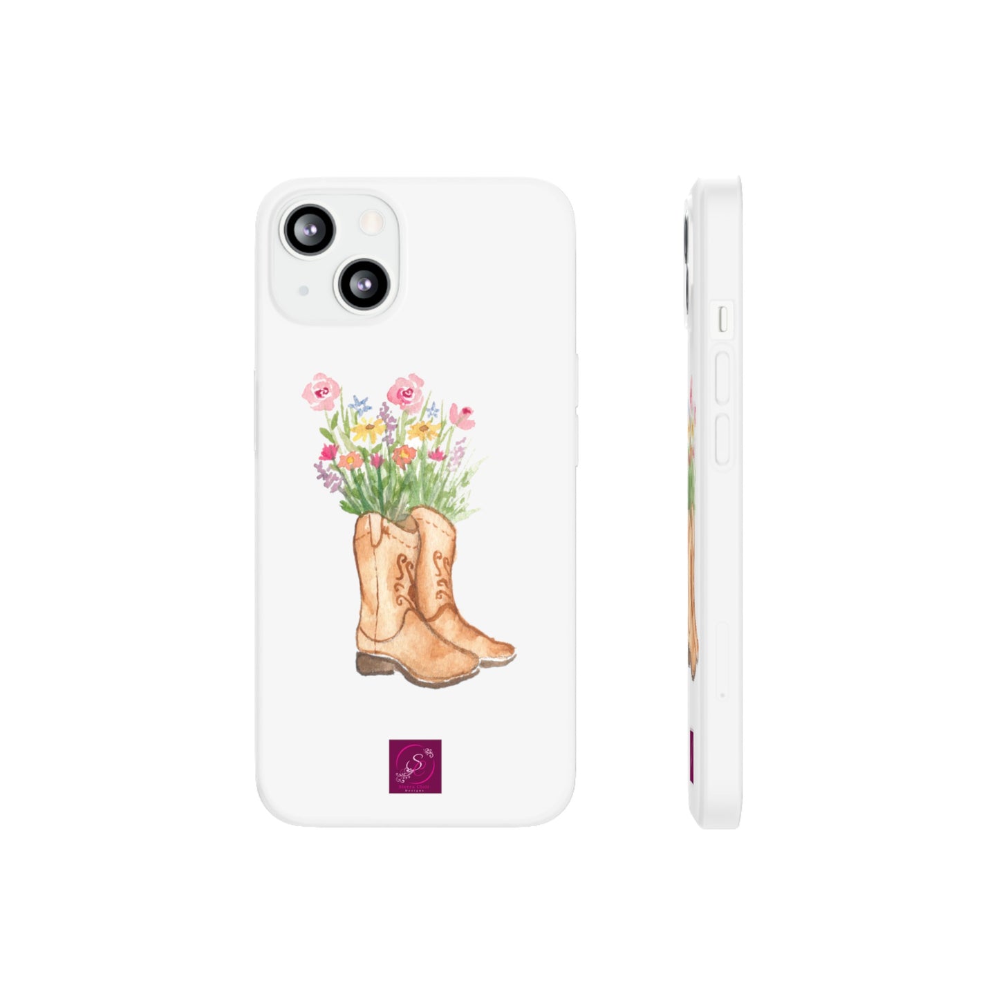 Decorative Flexi Phone Cases Wildflower Boots