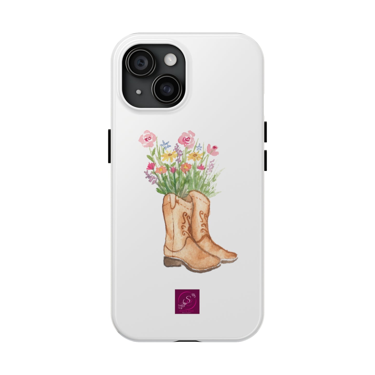 Decorative Tough Phone Cases Wildflower Boots