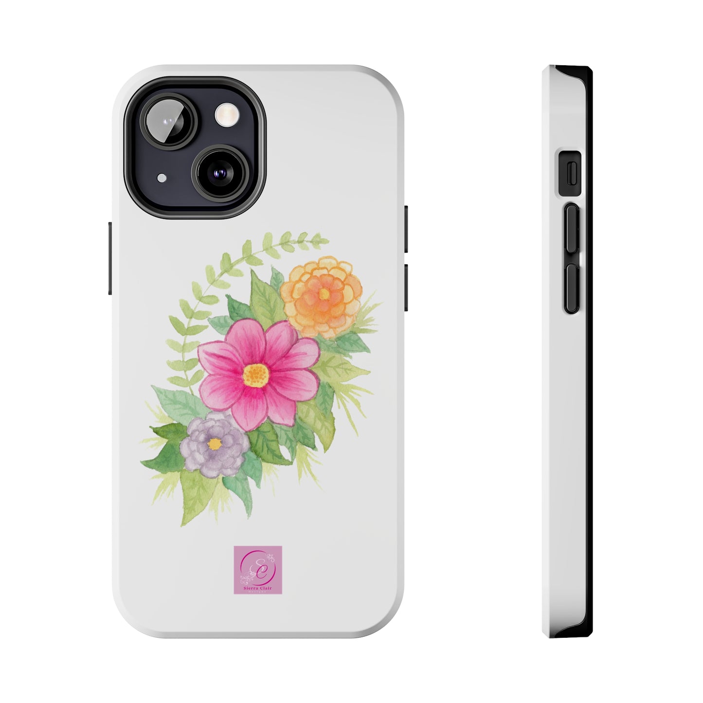 Decorative Tough Phone Cases Floral Design