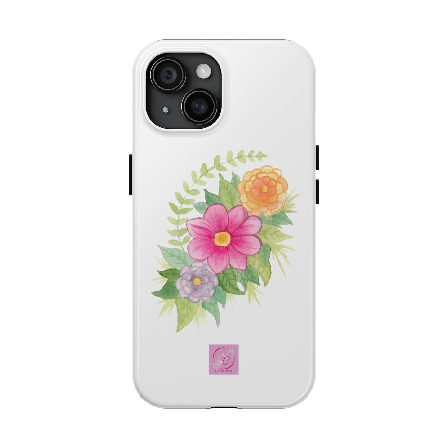 Decorative Tough Phone Cases Floral Design