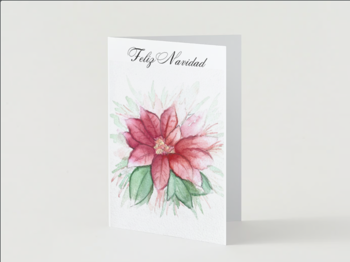 Holiday Card Poinsettia