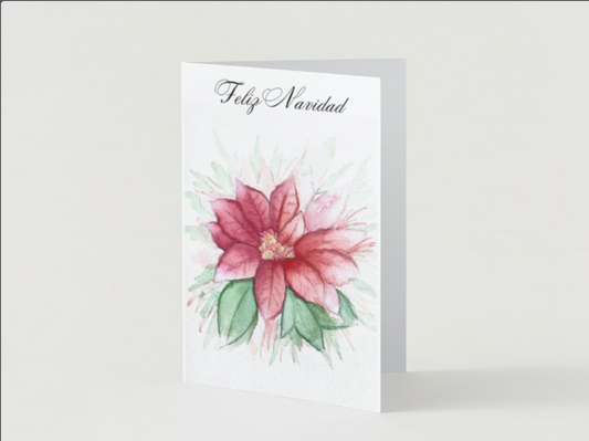 Holiday Card Poinsettia