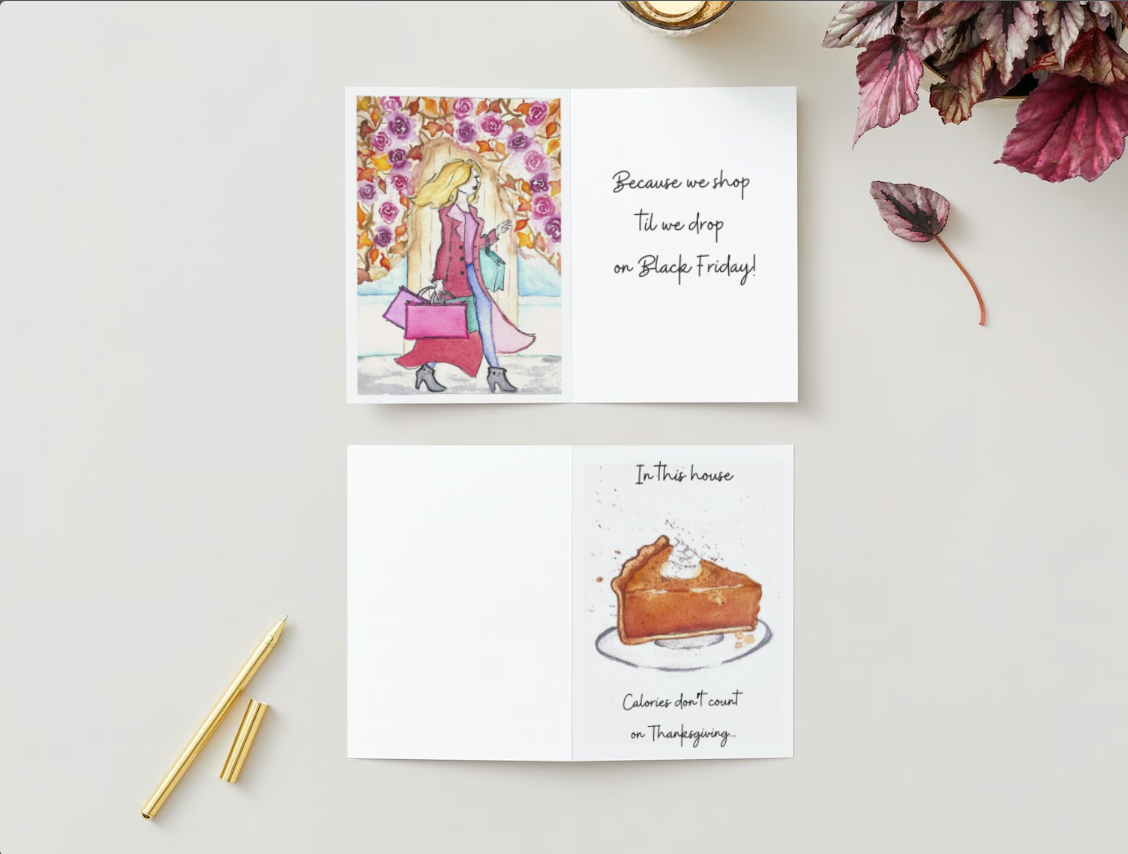 Holiday Card Pumpkin Pie Black Friday Card