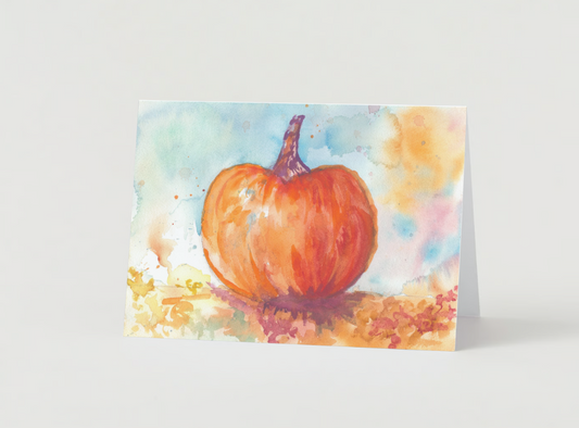 Decorative Notecards Colorful Pumpkin